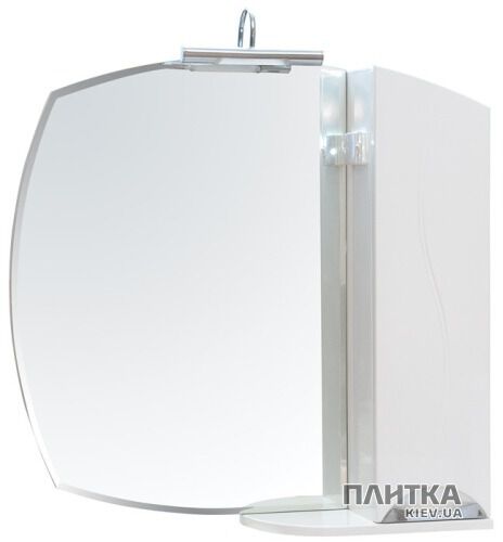 Дзеркало для ванної Аква Родос Глория 75х82 см з шафкою праворуч білий - Фото 1