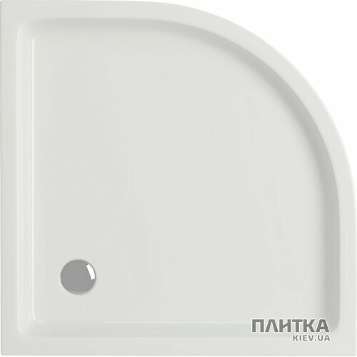Піддон Cersanit Tako TAKO Піддон д/душової кабіни напівкруглий 90x90х16 (вбудована панель) білий - Фото 1