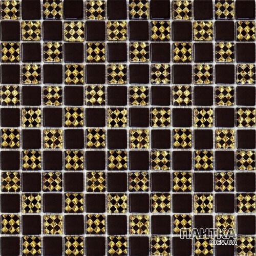 Мозаїка Grand Kerama 806 Мозаїка Шахматка шоколад-ромб золото шоколад,золотий