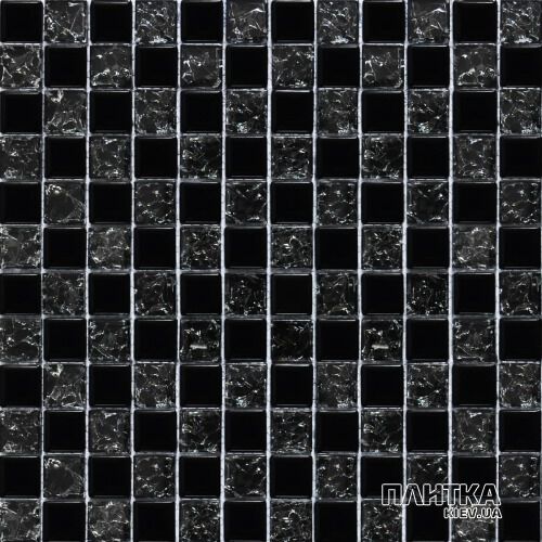 Мозаїка Grand Kerama 2119 Мозаїка Шахматка чорний-чорний колотий чорний