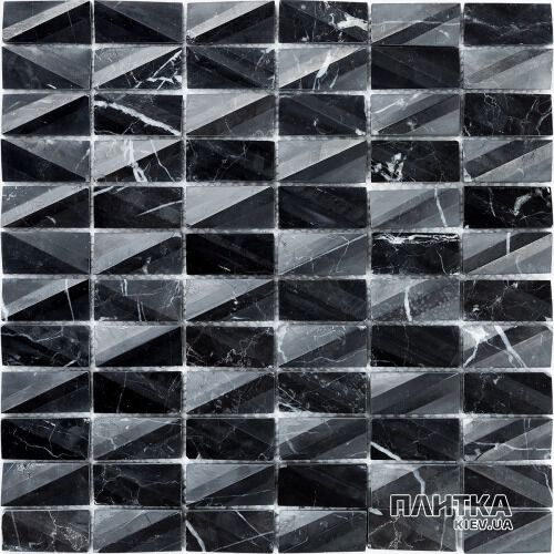 Мозаїка Mozaico de Lux K-MOS K-MOS CBBS004 чорний - Фото 1