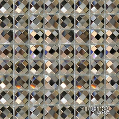 Мозаїка Mozaico de Lux S-MOS S-MOS DIAMOND 9 (WHITE) срібло