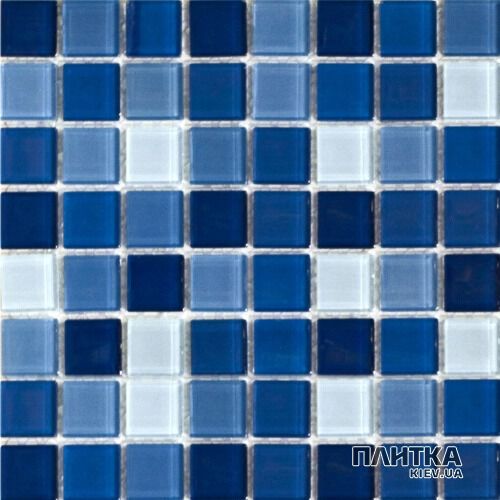 Мозаїка Mozaico de Lux S-MOS S-MOS HT B25B23B21B20B19B18 AZURO MIX блакитний,синій,бірюзовий