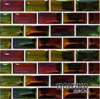 Мозаїка Mozaico de Lux T-MOS TO-MOS METALLIC A171 PETROL (xbc) зелений,червоний