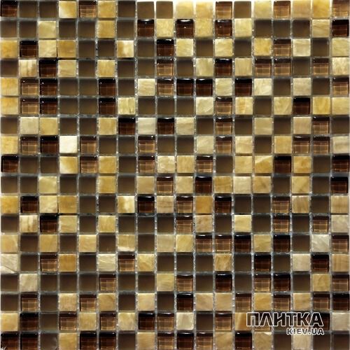 Мозаїка Mozaico de Lux V-MOS V-MOS ONIX BROWN GLOSSY бежевий,коричневий