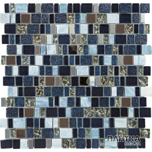 Мозаїка Mozaico de Lux V-MOS V-MOS SY-03 синій,сріблястий