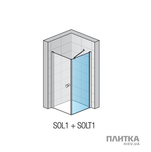Душова кабіна San Swiss Solino SOLT110005007 бічна стінка 100 см хром - Фото 2