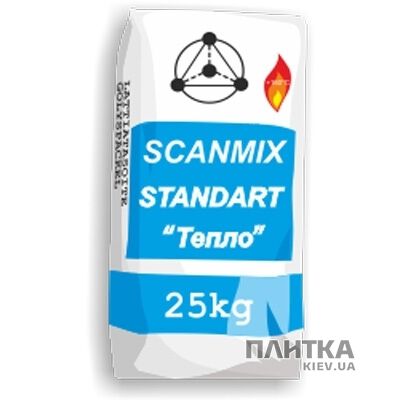 Клей для плитки Scanmix Клей Scanmix Standart TEPLO (сірий) 25кг сірий