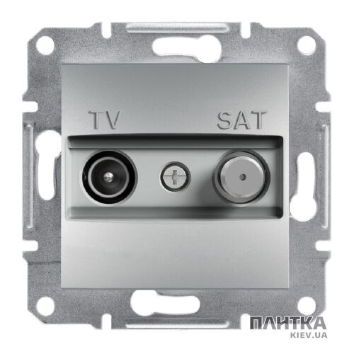 Розетка Schneider Asfora Розетка TV-SAT крайова (1 dB), алюміній сірий