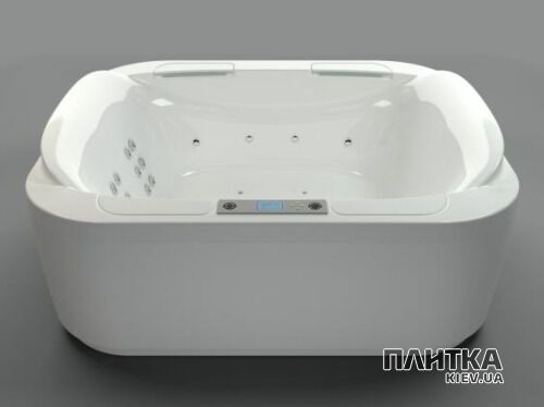 Гідромасажна ванна WGT Oriental Express Easy + Hydro&Aero 200х180 см з фурнітурою золотого кольору білий,червоний,золотий - Фото 1