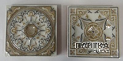 Напольная плитка Absolut Keramika Arquino TACOS SET GRIS 2 декор бежево-серый