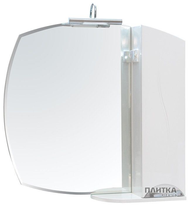 Дзеркало для ванної Аква Родос Глория 75 см з шафкою ліворуч білий