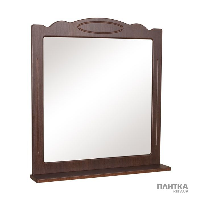 Зеркало для ванной Аква Родос Классик Зеркало 65см с полкой и 2 подстветками (итальянский орех) коричневый,орех