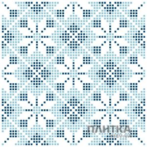 Плитка Almera Ceramica Вишиванка ВИШИВАНКА БЛАКИТНА 3 плитка білий,блакитний,чорний