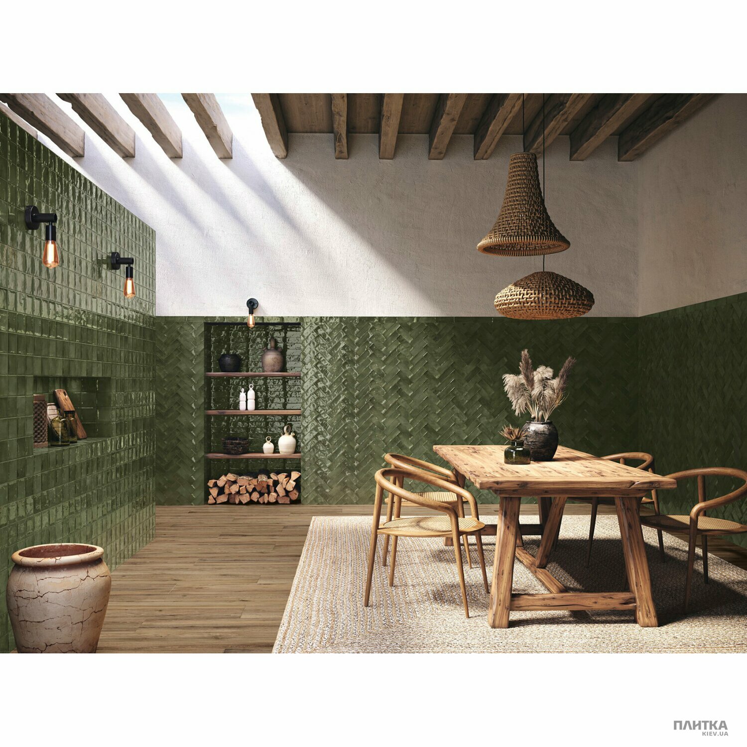 Плитка APE Ceramica Seville SEVILLE GREEN 100х100х9 зелений