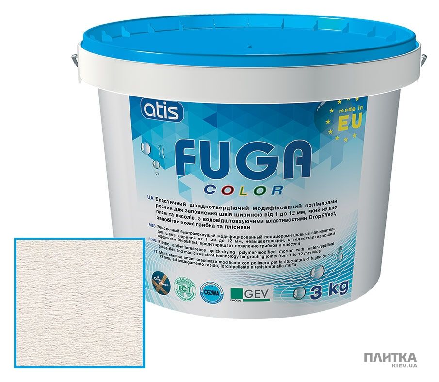 Заповнювач для швів ATIS Fuga Color A 130/3кг жасмін жасмин