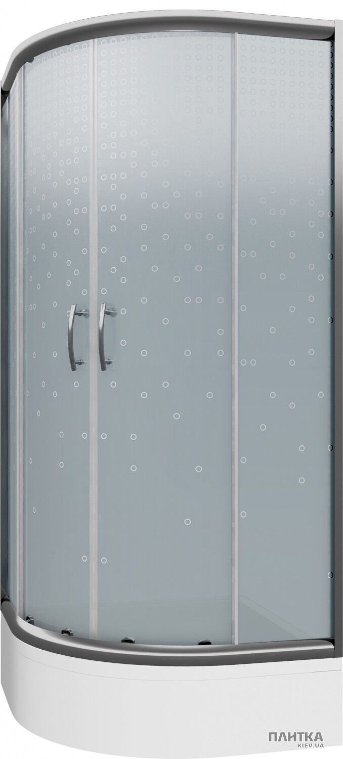 Душова кабіна Cersanit Tako СЕТ душова кабіна 90х185 +піддон 90x16+панель білий,хром,графітовий