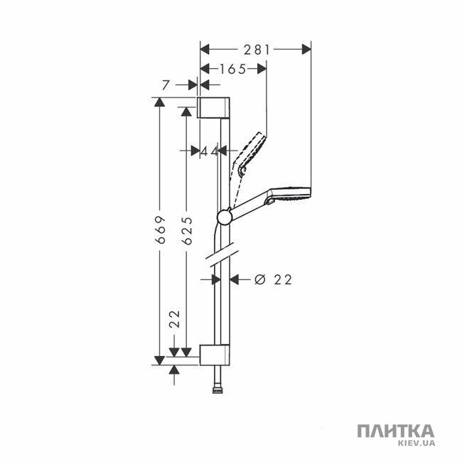 Душевой комплект Hansgrohe Crometta 26532400 Crometta Vario/Unica’Croma Душевой набор хром