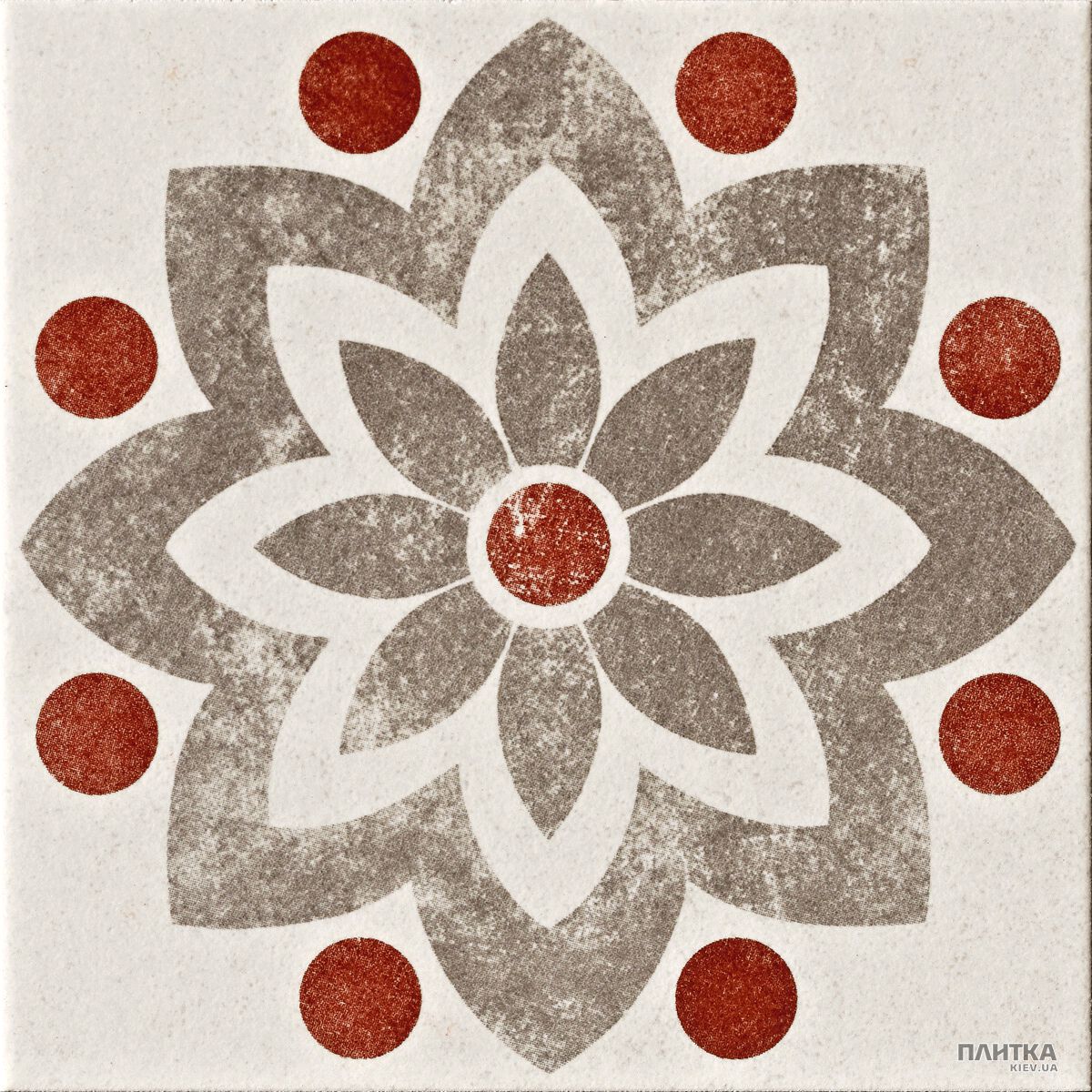 Керамограніт Imola Habitat MEMORIES 6 10W декор білий,сірий,червоний