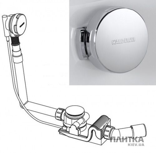 Сифон для ванни Kaldewei Comfort-Level 687770390000 для ванни Centro duo, Ellipdo duo білий,хром