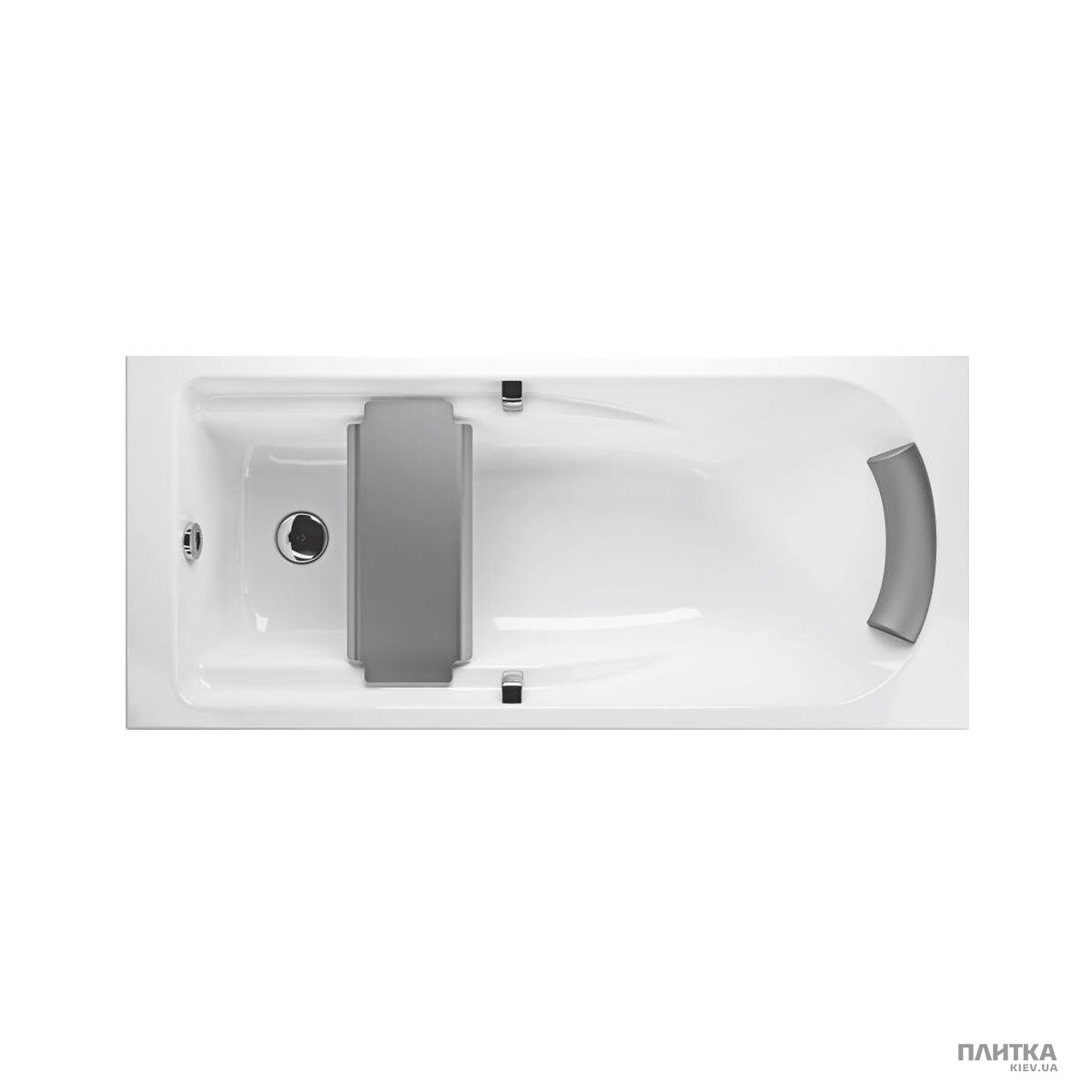 Акрилова ванна Kolo Comfort Plus XWP1470000 COMFORT Plus Ванна прямокутна 170 x 75см білий,чорний