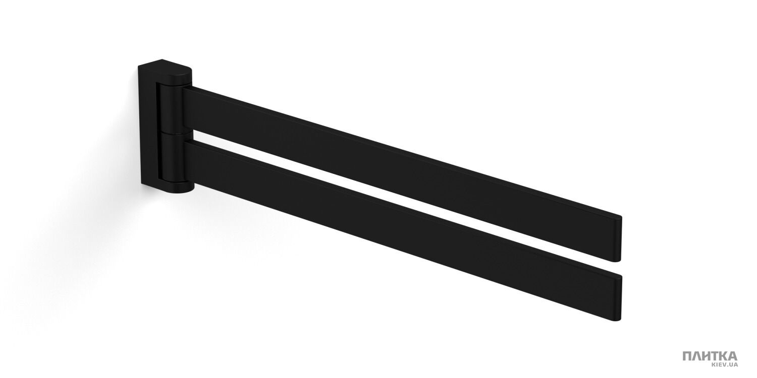 Тримач рушників / Кільце Langberger Slim 2138008E-BP SLIM black Тримач для рушника поворотний 43 см, чорний матовий чорний