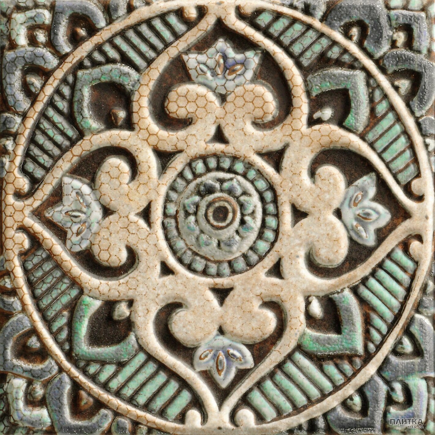 Плитка Mainzu Mandala MANDALA CENTRO бежевый,зеленый,синий,бирюзовый,микс