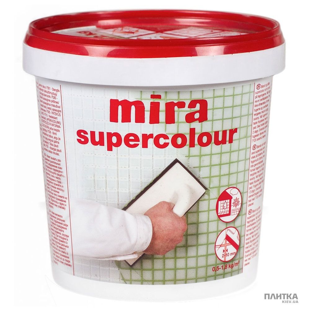 Затирка Mira mira supercolour №116/1,2кг (молочно-серая) светло-серый