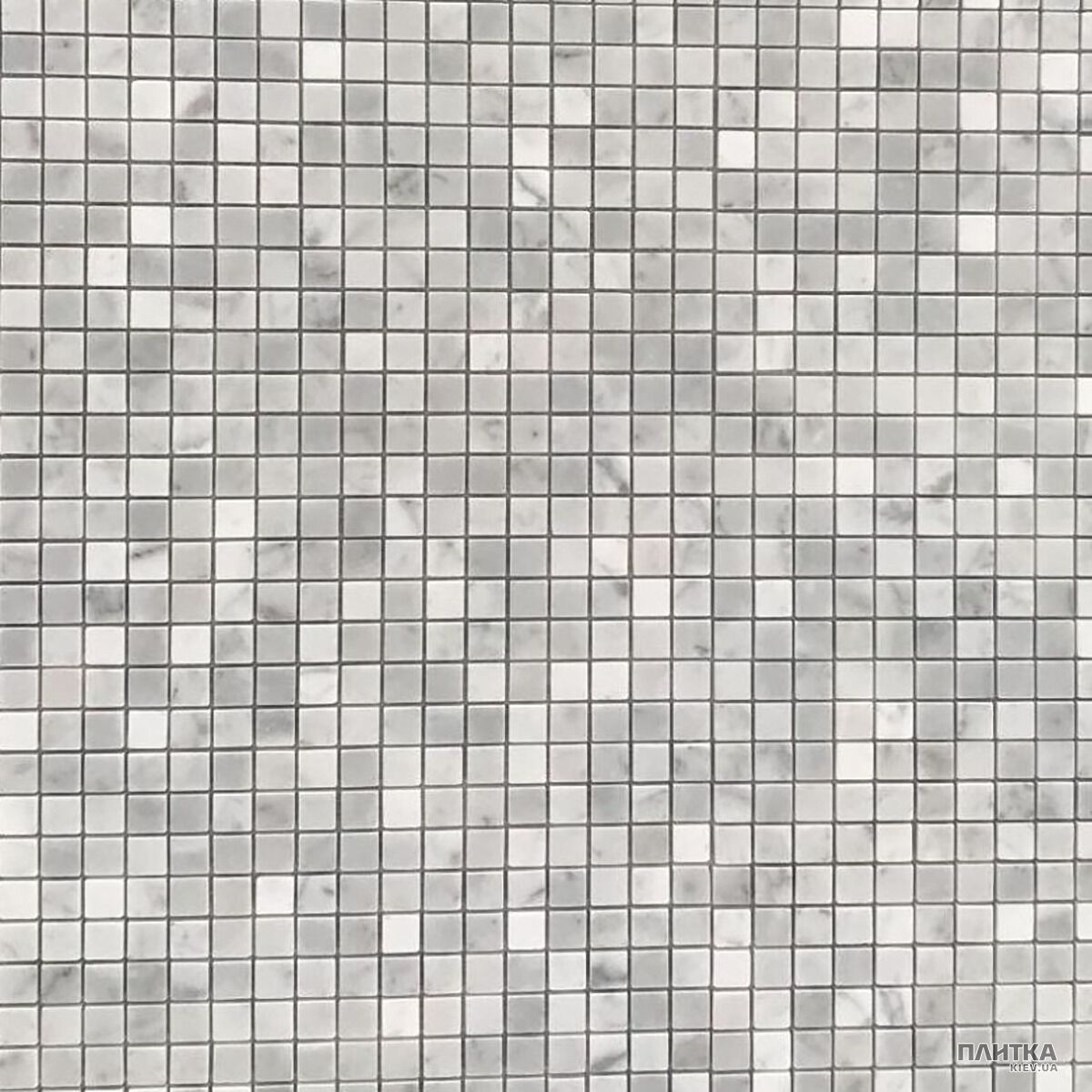 Мозаїка Mozaico de Lux Stone C-MOS BIANCO CARRARA POL сірий