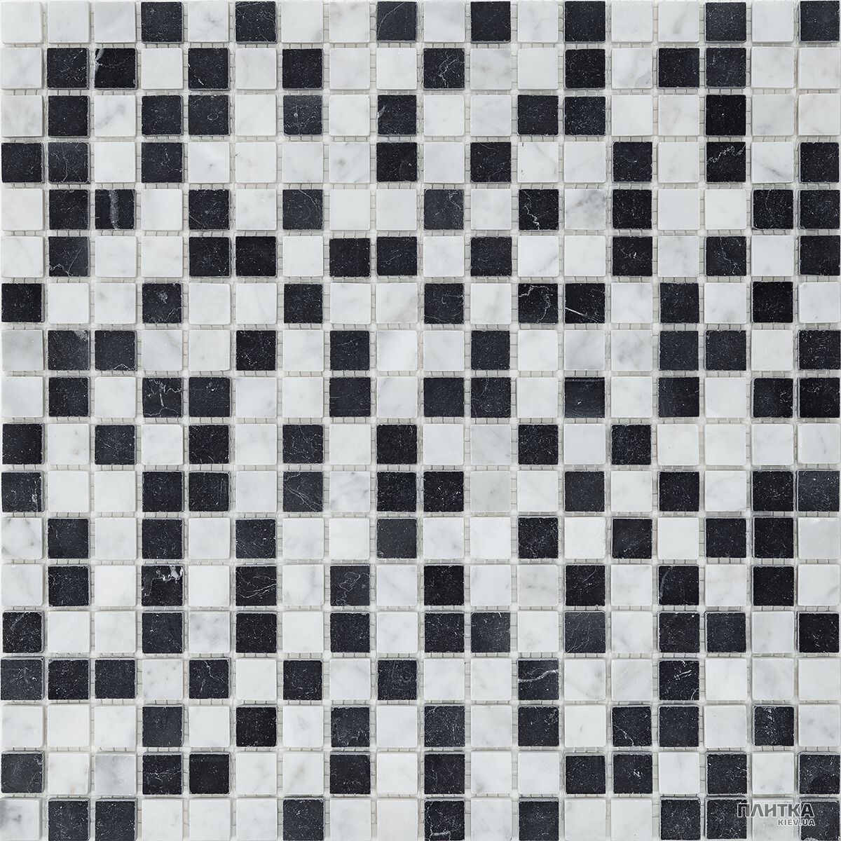Мозаїка Mozaico de Lux C-MOS C-MOS BIANCO CARRARA+NERO MARQUINA POL білий,чорний