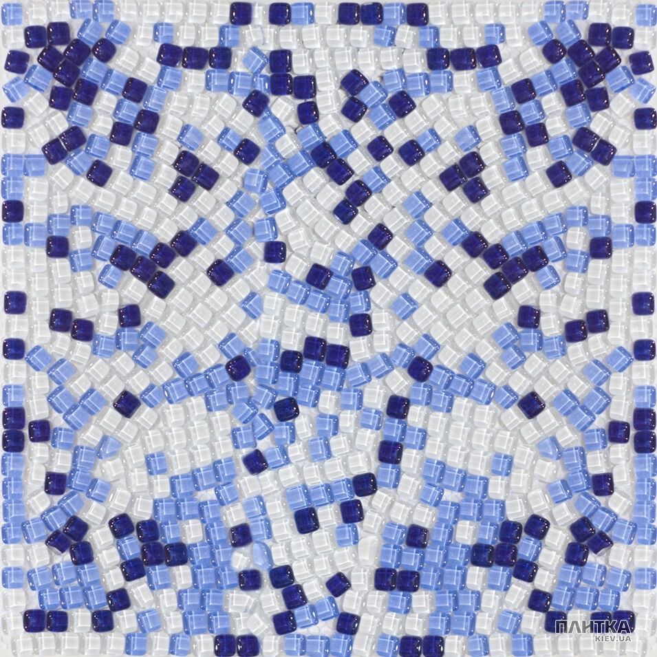 Мозаїка Mozaico de Lux CL-MOS CL-MOS MSSH4008 BLUE PEBBLE білий,блакитний,синій