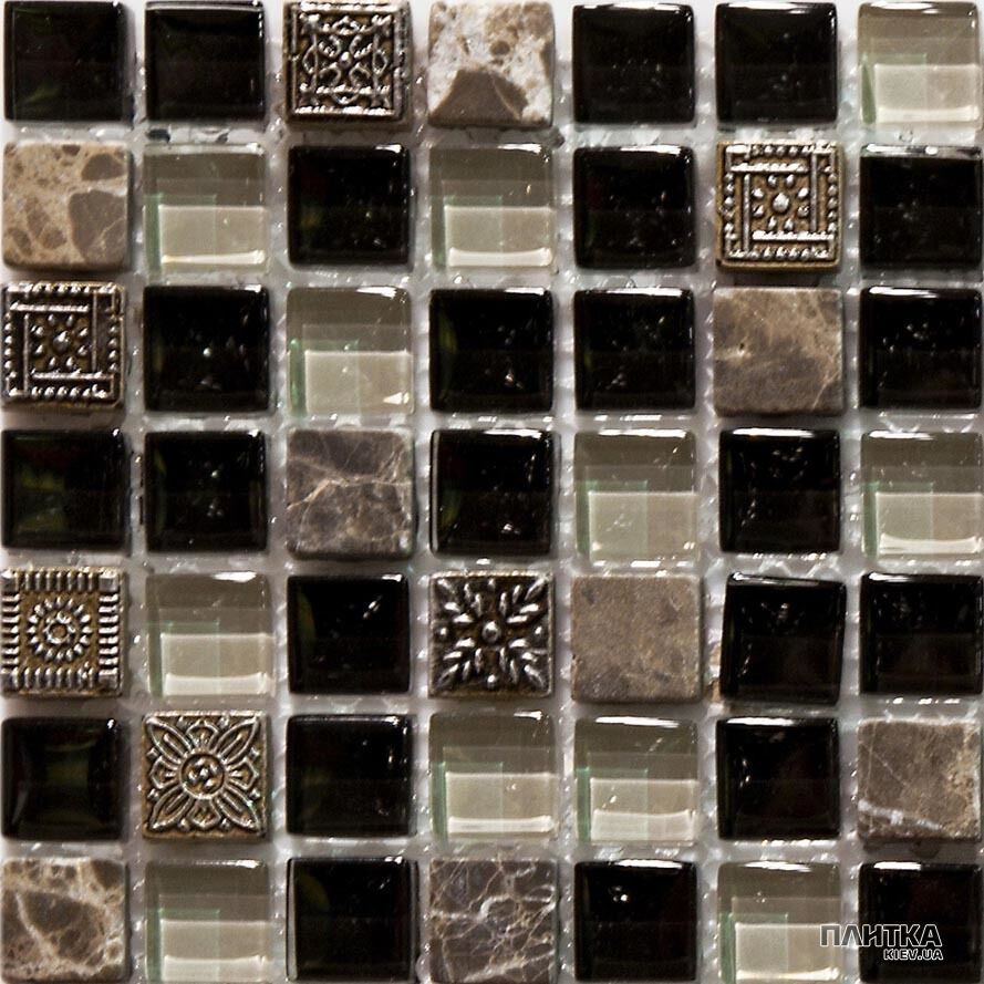Мозаїка Mozaico de Lux S-MOS S-MOS HS0996 сірий,чорний