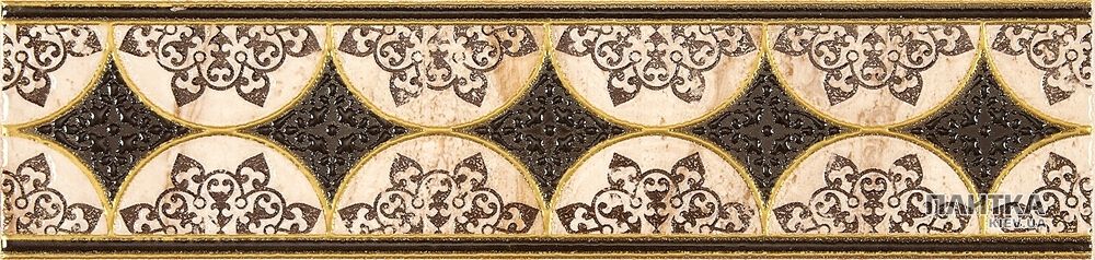 Плитка Pamesa Dana LIST AUREA GRIS фриз бежевый,коричневый,золото