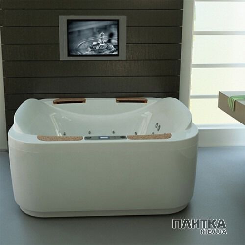 Гідромасажна ванна WGT Oriental Express Easy + Hydro&Aero 200х180 см з фурнітурою золотого кольору білий,червоний,золотий