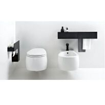 Меблі для ванної кімнати AGAPE ASEN0917N SEN Полиця металева для тримача паперу, black чорний - Фото 3