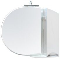 Дзеркало для ванної Аква Родос Глория 98х87 см з шафкою праворуч білий - Фото 1
