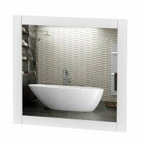 Зеркало для ванной Аква Родос Олімпія 7011 ОЛІМПІЯ Зеркало-80, белое белый,серебро - Фото 2
