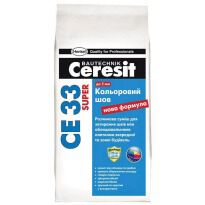 Затирка Ceresit CE-33 кремовый СУПЕР 2кг кремовый - Фото 1