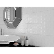 Плитка Cersanit Simple Art WHITE GLOSSY STRUCTURE CUBES 200х600х9 белый - Фото 2