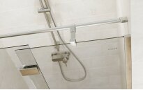 Комплектующие: Cersanit Crea CREA Душевые двери распашные 90х200, левосторонние, прозрачное стекло хром,стекло прозрачное - Фото 4