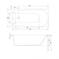 Акрилова ванна Cersanit Flavia 150x70 см білий - Фото 3