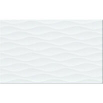 Плитка Cersanit Rika WHITE WAVE STRUCTURE GLOSSY білий - Фото 1
