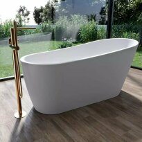 Акриловая ванна Cersanit Zen Ванна акриловая отдельностоящая овальная ZEN 167х72, с сифоном и хромированным донным клапаном click-clack, белый глянец белый - Фото 5