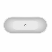 Акрилова ванна Cersanit Zen Ванна акрилова окремостояча овальна ZEN DOUBLE 182X71, із сифоном та хромованим донним клапаном click-clack, білий глянець білий - Фото 3