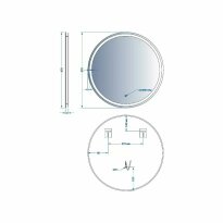 Дзеркало для ванної Devit Allround 5501070 AllRound Кругле дзеркало d70см з LED підсвіткою та тачсенсором білий,дзеркало - Фото 7