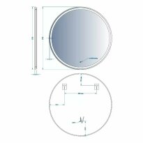 Дзеркало для ванної Devit Allround 5501090 AllRound Кругле дзеркало d90см з LED підсвіткою та тачсенсором білий,дзеркало - Фото 7