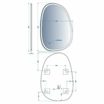 Дзеркало для ванної Devit Style 5416090 Style Асиметричне дзеркало 900х600 з LED підсвіткою та тачсенсором білий,дзеркало - Фото 7