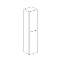 Пенал Geberit Acanto 500.619.01.2 Acanto Висока шафа з двома дверцятами: корпус: лакований ультраглянцевий/ білий, фасад: біле скло білий - Фото 2