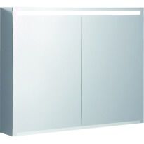 Зеркальный шкаф Geberit Option 500.583.00.1 Option Зеркальный шкафчик 90 см, с подсветкой, с 2 дверцами: корпус зеркальный, дверцы зеркальные снаружи и внутри зеркало