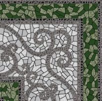 Підлогова плитка Golden Tile ВІЗАНТІЯ ЗЕЛЕНА МАТОВА 774730 білий,зелений,сірий,чорний - Фото 1